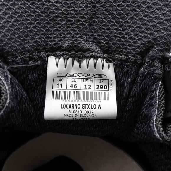 NEW Lowa Men's Locarno Low Gore-Tex GTX Waterproof Shoe 310813-0937 Black - Picture 8 of 11